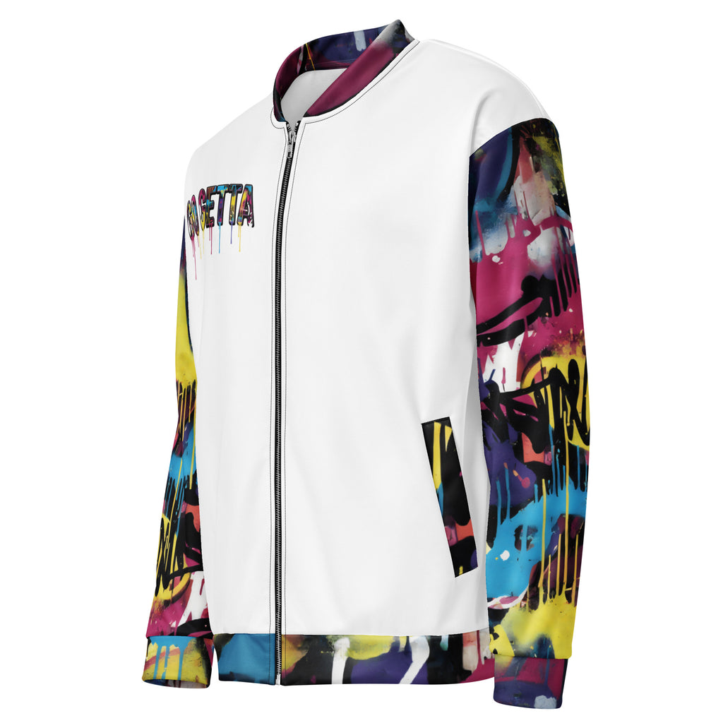 GO GETTA Graffiti Drip Bomber Jacket Unisex – Winning Bread